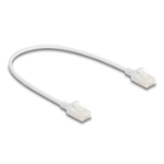 DeLOCK RJ45 Network Cable Cat.6A plug to plug with robust latch for industrial use U/UTP Slim 0.3 m white