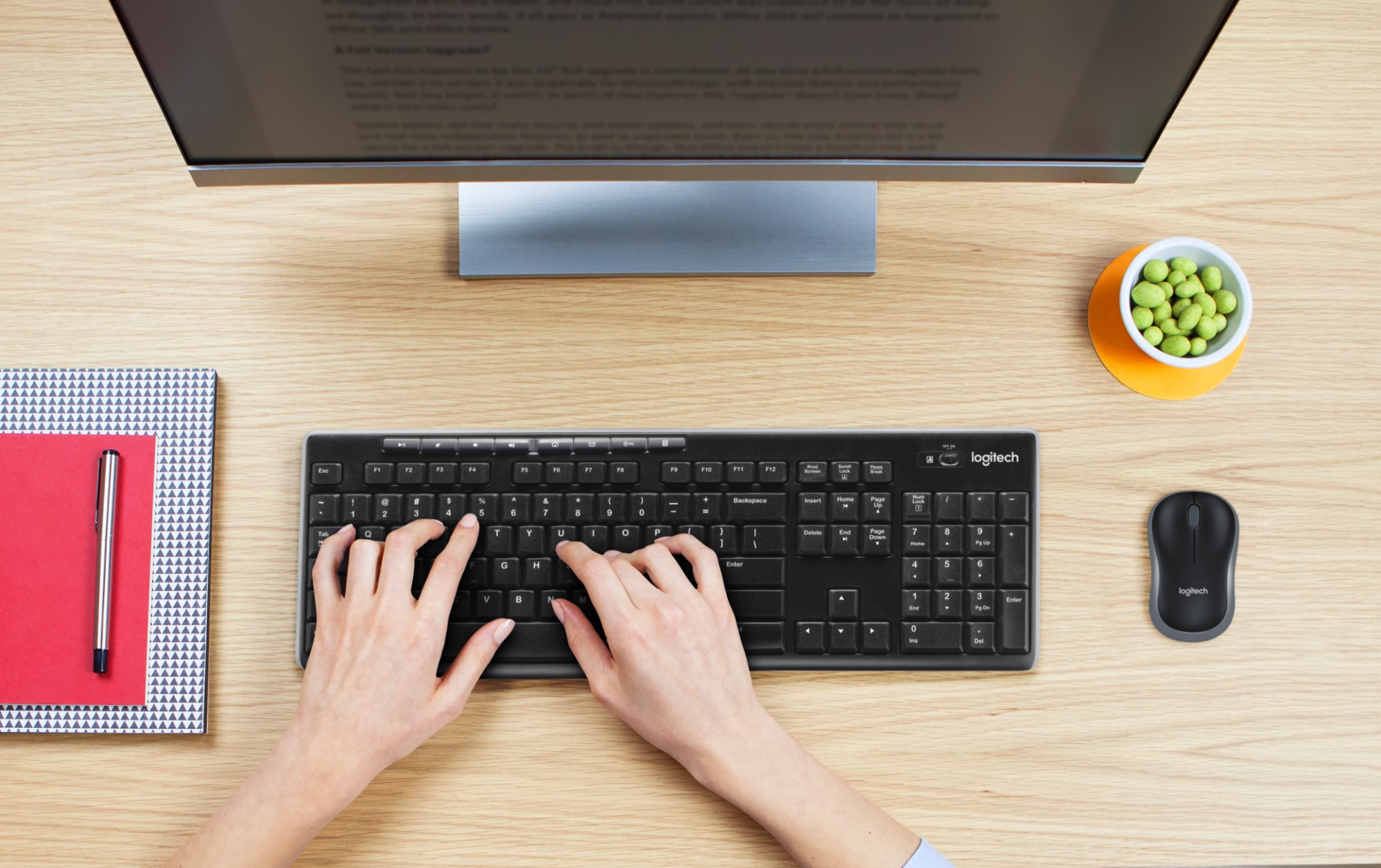 Logitech MK270 keyboard RF Wireless AZERTY Belgian Black