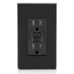Leviton GFTR1-E socket-outlet NEMA 5-15R Black