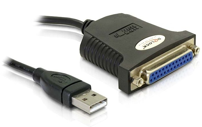 Image of DeLOCK USB 1.1 parallel adapter parallel cable 0.8 m