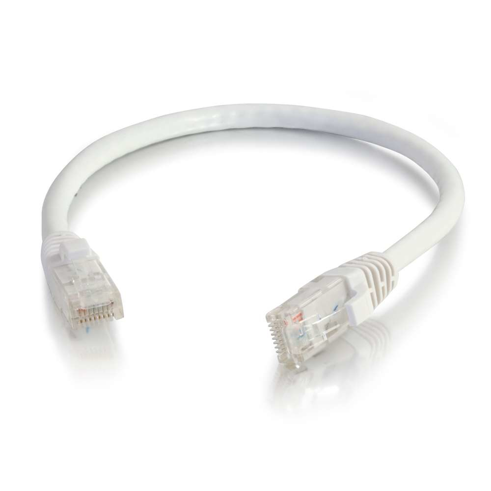 Photos - Cable (video, audio, USB) C2G 2m Cat6 Booted Unshielded  Network Patch Cable - White 83488 (UTP)