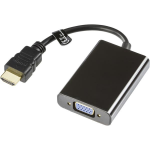 Deltaco HDMI-VGA7 video cable adapter 0.2 m VGA (D-Sub) + Micro USB Type-B Black