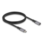 DeLOCK 81201 USB cable USB4 Gen 2x2 1 m USB C Black, Grey