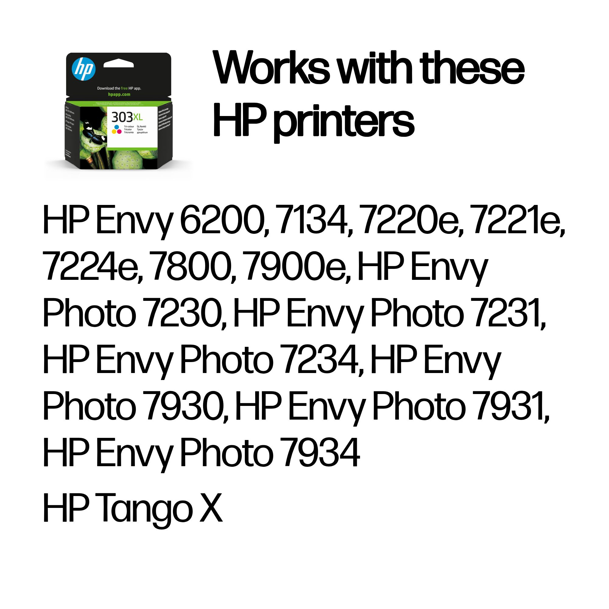 HP 303XL Original Ink Cartridge High Yield Tri-color T6N03AE