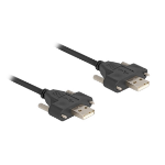 DeLOCK USB 2.0 Cable Type-A male to male with screw distance 30 mm 1 m black