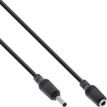 InLine DC extension cable, DC plug male/female 4.0x1.7mm, black, 5m