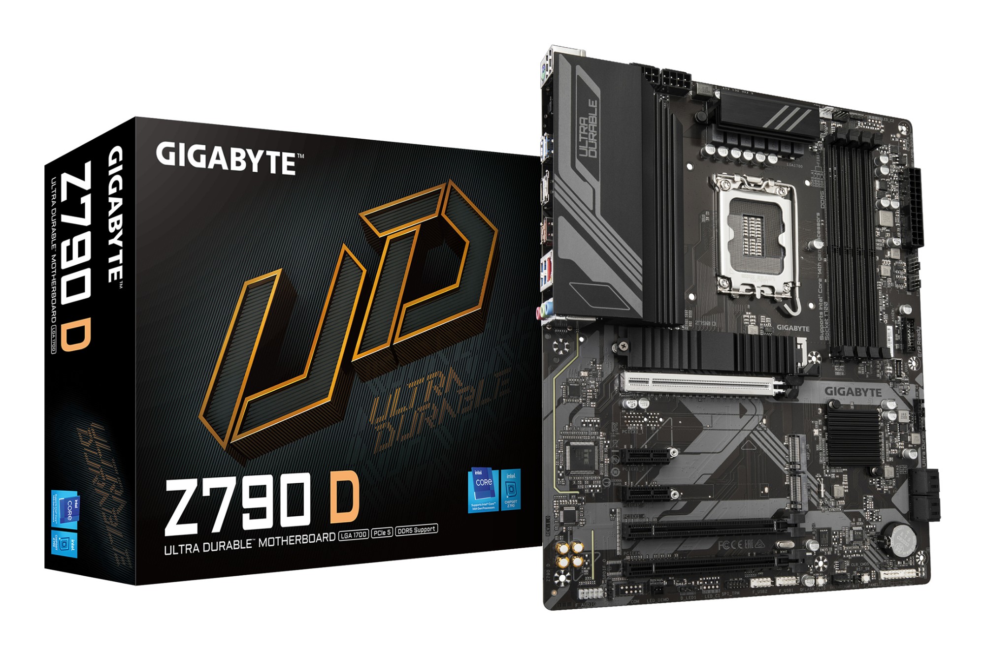 Z790 D GIGABYTE TECH Z790 D Ultra Durable Intel 1700 Socket Motherboard, ATX, 4x DDR5 Slots, 3x M.2 Sockets, 2x USB-C Port, 2.5GbE LAN, 1x DisplayPort / 1x HDMI Port