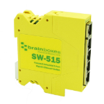 Brainboxes SW-515 network switch Unmanaged L2 Gigabit Ethernet (10/100/1000) DIN rail Yellow