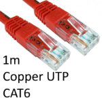 TARGET RJ45 (M) to RJ45 (M) CAT6 1m Red OEM Moulded Boot Copper UTP Network Cable