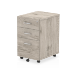 Dynamic I003226 office drawer unit Oak, Grey Melamine Faced Chipboard (MFC)