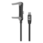 Conceptronic ETTA13B12 2-in-1 USB 2.0 Cable and Phone Stand, USB-C Male to USB-C Male, PD 240W, 5A, 1.2m