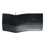 CHERRY KC 4500 ERGO keyboard Universal USB AZERTY Belgian Black