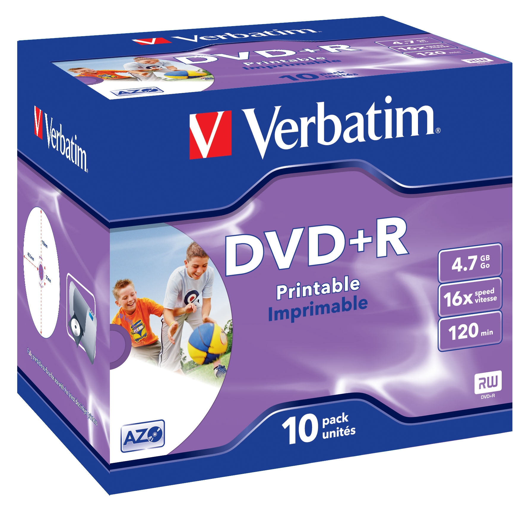 Image of Verbatim DVD+R Wide Inkjet Printable ID Brand