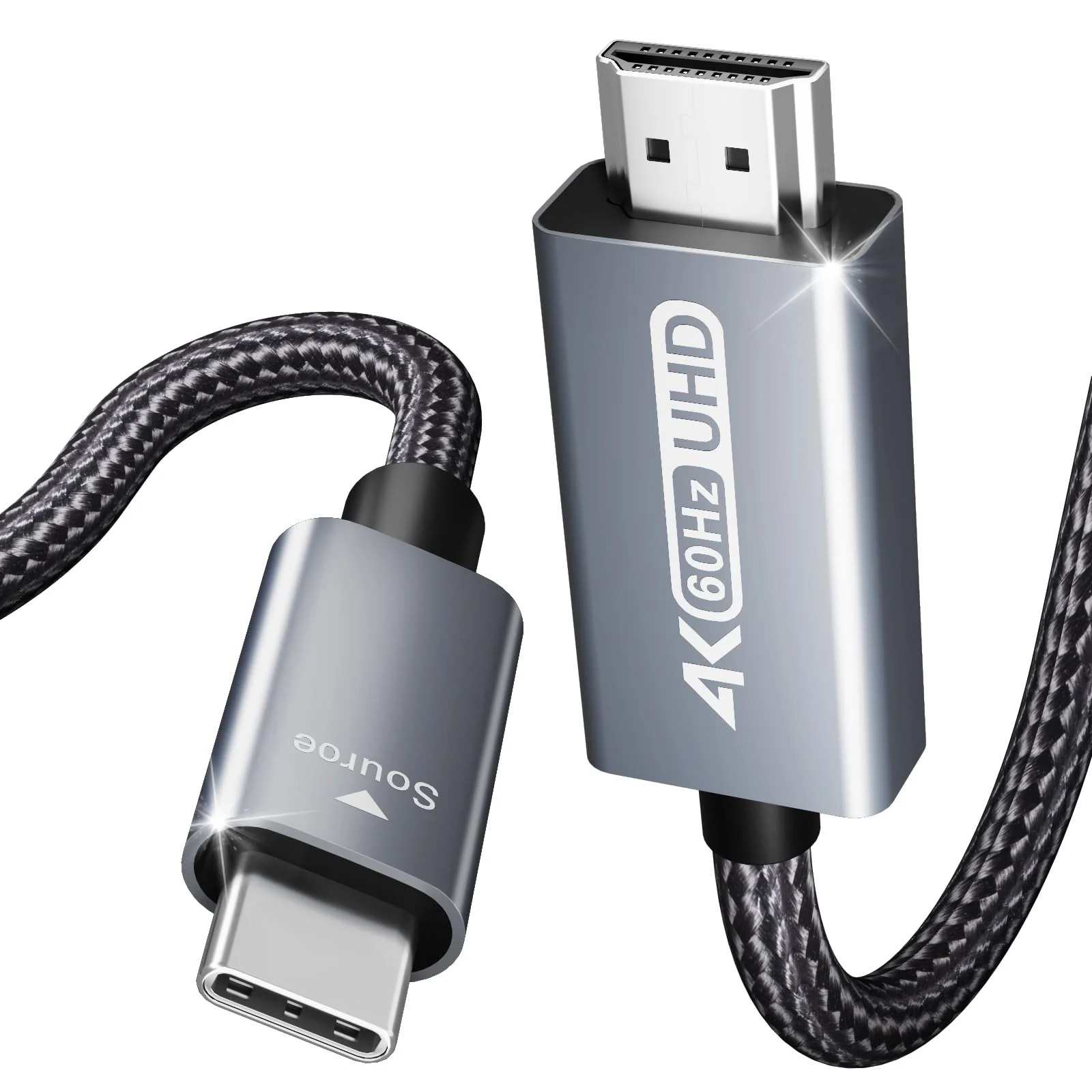 Benfei 000206GREY video cable adapter 1.8 m USB Type-C HDMI Grey