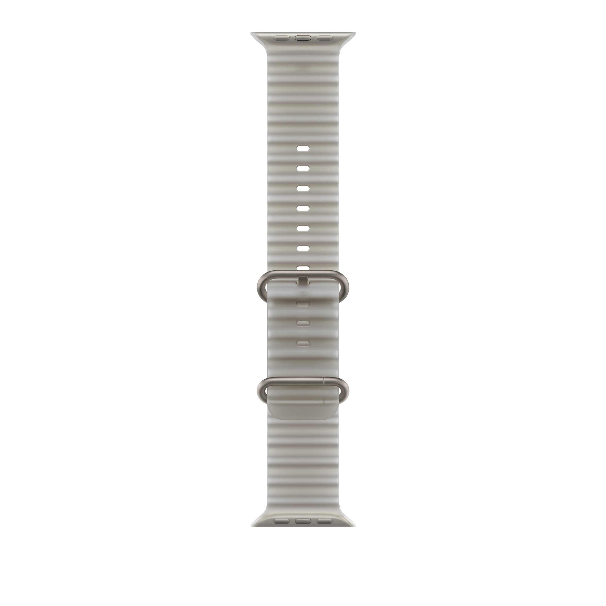 Apple 49mm Translucent Gray Ocean Band - Natural Titanium Finish