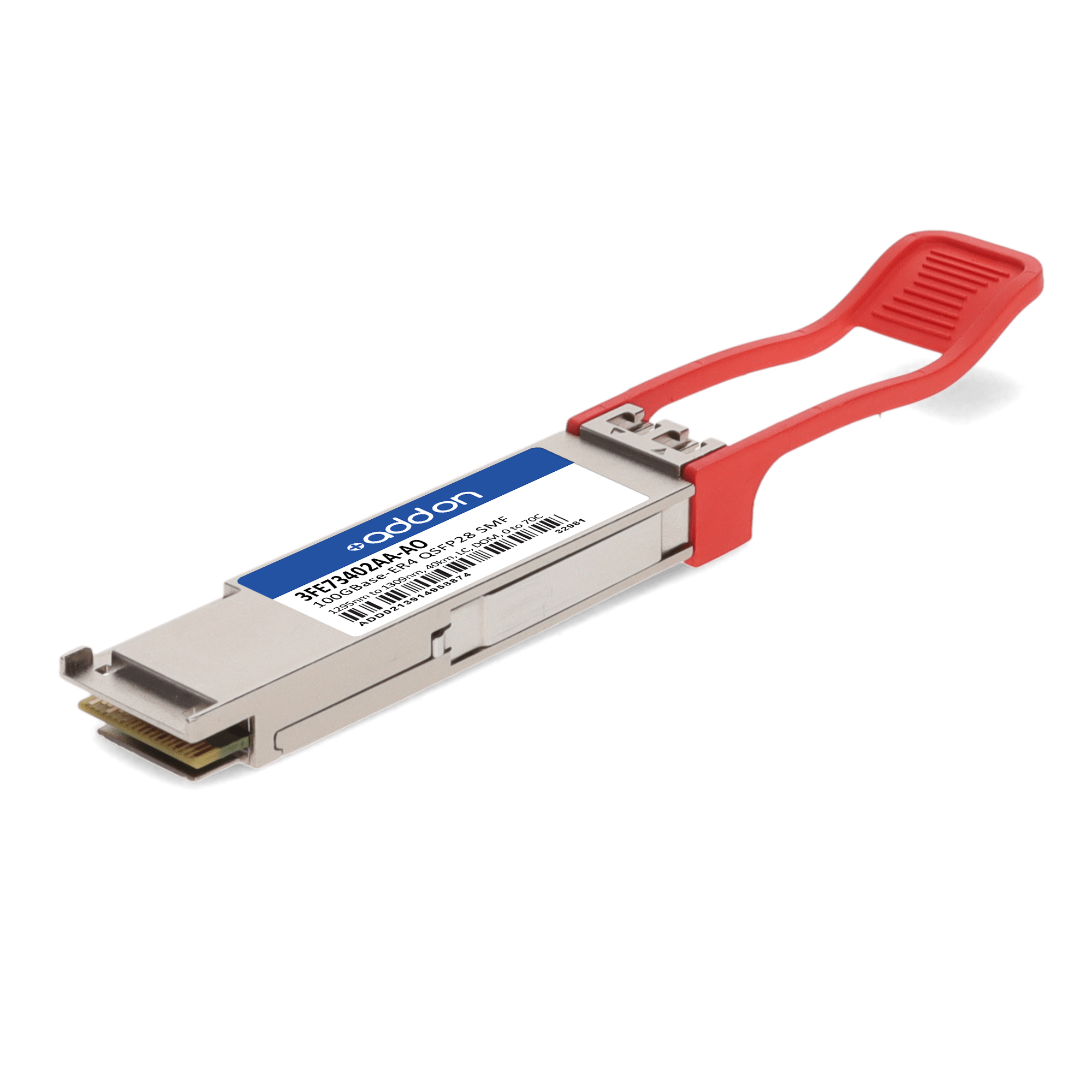 AddOn Networks 3FE73402AA-AO Compatible 100G QSFP28 40 km TAA Compliant Transceiver AddOn Networks 3FE73402AA-AO Compatible 100G QSFP28 40 km TAA Compliant Transceiver