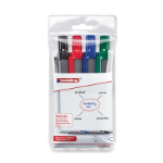 Edding retract 12 marker 4 pc(s) Bullet tip Black, Blue, Green, Red -
