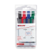 Edding retract 12 marker 4 pc(s) Bullet tip Black, Blue, Green, Red