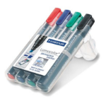 Staedtler Lumocolor 350 WP4 marker 4 pc(s) Black, Blue, Green, Red