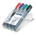 Staedtler Lumocolor 350 WP4 marker 4 pc(s) Black, Blue, Green, Red