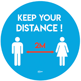 Avery Covid19 Social Distancing Circular Label 275mm Pk2