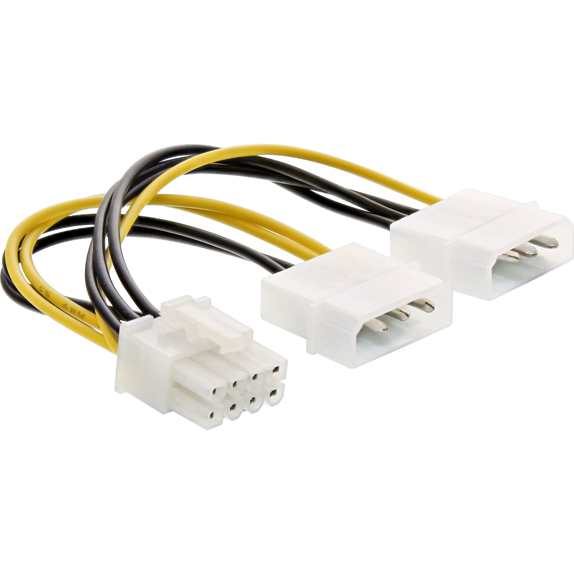 Image of InLine Power adaptor cable, 2x 5.25" male / 8pin PCI-Express male,...