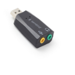 Gembird SC-USB2.0-01 tussenstuk voor kabels 2 x 3.5mm Zwart