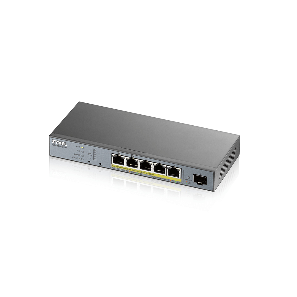 Image of Zyxel GS1350-6HP Managed L2 Gigabit Ethernet (10/100/1000) Power...