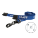 Digital ID 15mm Recycled Blue Staff Lanyards with Breakaway and Plastic J Clip (Pack of 100)