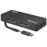 Plugable Technologies 4K DisplayPort and HDMI Dual Monitor Adapter with Ethernet