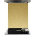 De Santii 600x750mm Toughened Glass Splashback - Brass