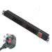 POWERDATA 8 WAY 19 INCH RACK PDU IEC SKTS TO 13A PLUG - HORIZONTAL