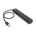 Tripp Lite U360-007-AL-INT 7-Port USB-A Mini Hub - USB 3.x (5Gbps), International Plug Adapters, Aluminum Housing