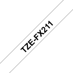 Brother TZE-FX211 labelprinter-tape Zwart op wit