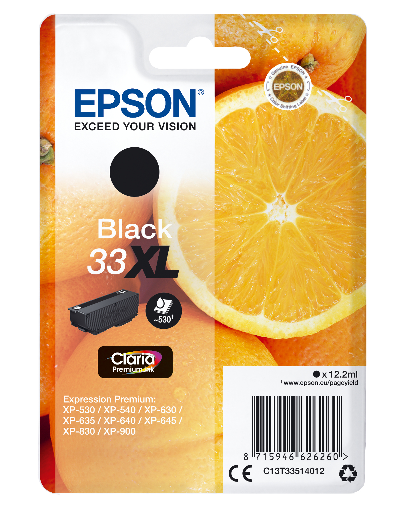 Image of Epson C13T33514022/33XL Ink cartridge black high-capacity Blister...
