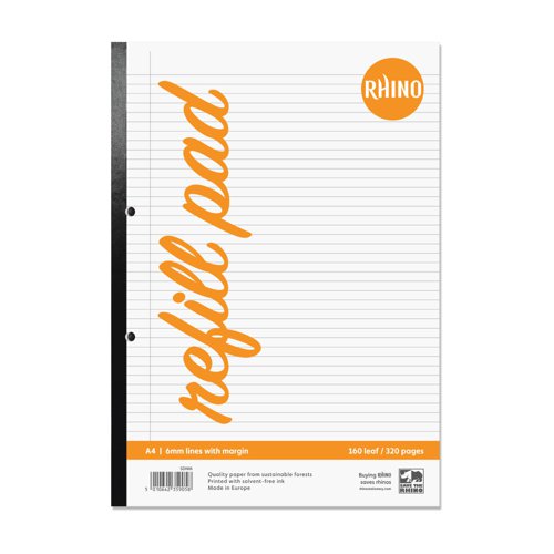 Image of Rhino A4 Refill Pad 160 Leaf, F6M (Pack of 24)