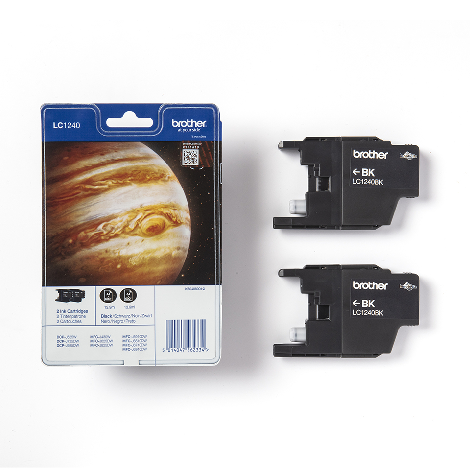 Brother LC-1240BKBP2DR Ink cartridge black twin pack, 2x600 pages ISO/IEC 24711 Pack=2 for Brother DCP-J 525/MFC-J 6510