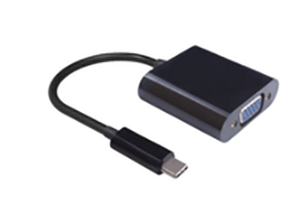 Microconnect 0.2m USB C - D-Sub USB graphics adapter Black