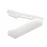 DeLOCK Flat cable holder with locking clip self-adhesive natural 10 pieces