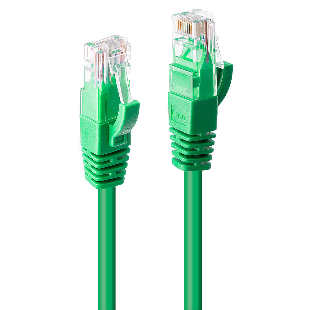 Image of Lindy 0.5m Cat.6 U/UTP Cable, Green