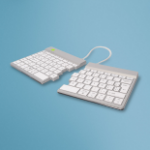 R-Go Tools Ergonomic keyboard R-Go Split Break with break software, ergonomic split keyboard, AZERTY (BE), Bluetooth, white