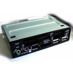 Supermicro All-in-one card reader USB 2.0/eSATA Black