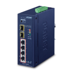 PLANET IGS-624HPT network switch Unmanaged Gigabit Ethernet (10/100/1000) Power over Ethernet (PoE) Blue