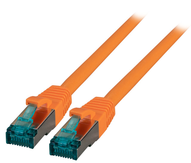 EU Product - RJ45 Patchkabel S/FTP Cat.6A LSZH  2.00m orange thumbnail