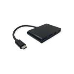 VALUE 14.99.5041 interface hub USB 3.2 Gen 1 (3.1 Gen 1) Type-C 1000 Mbit/s Black