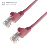 CONNEkT Gear 1m RJ45 CAT6 UTP Stranded Flush Moulded LS0H Network Cable - 24AWG - Pink