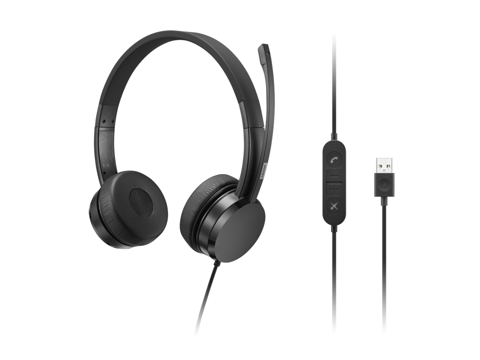 Lenovo 4XD1K18260 headphones/headset Wired Head-band Music/Everyday USB Type-A Black