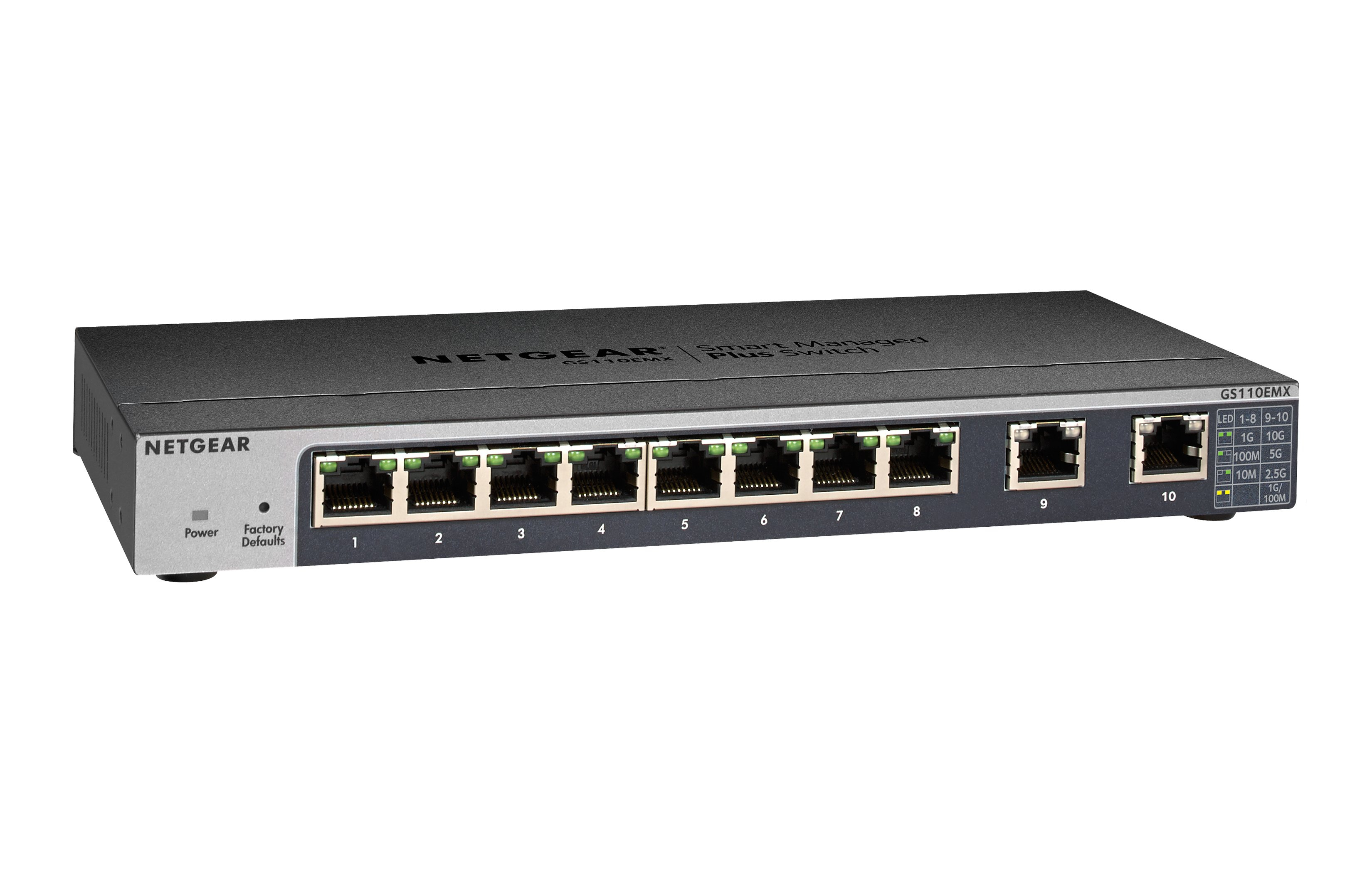 Image of NETGEAR GS110EMX Managed L2 10G Ethernet (100/1000/10000) Black