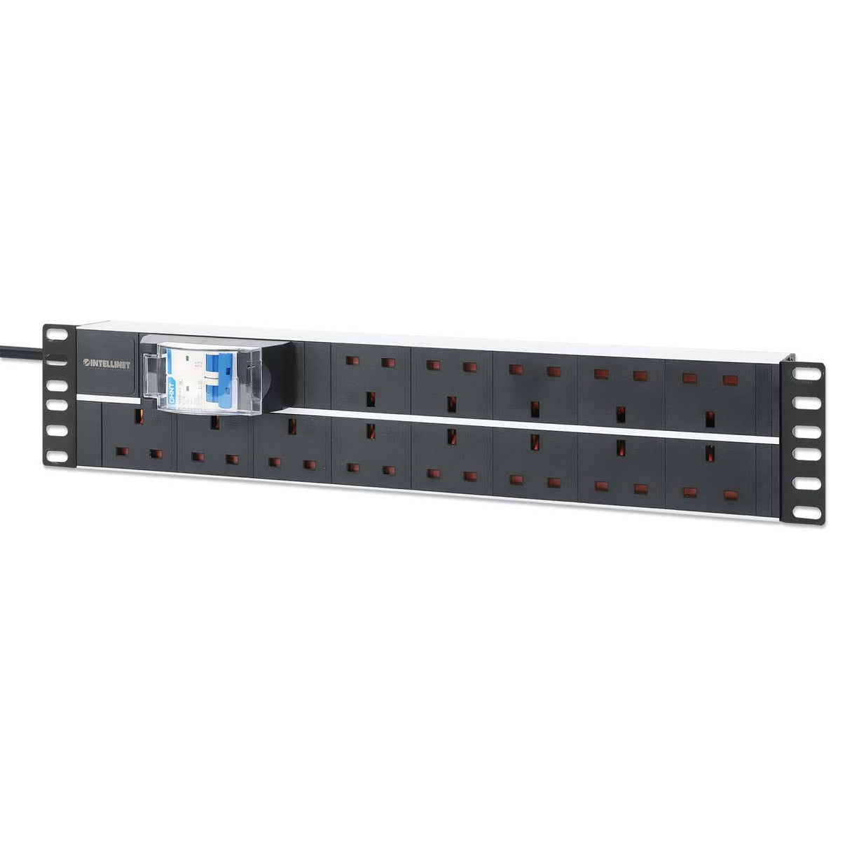 Intellinet Black 19" 2U Pdu 15-Way Uk. With 2P Air Breaker. Rackmount.