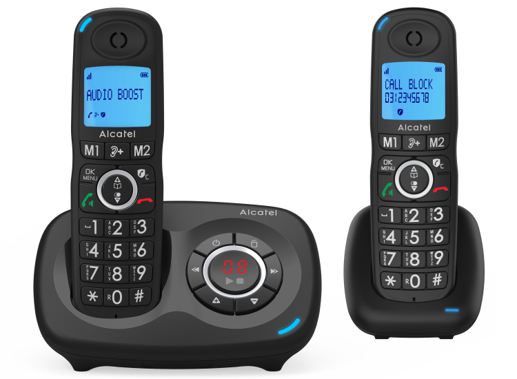 Photos - Other for Computer Alcatel XL595 Voice Big Button Handset Duo - Black ATL1425222 